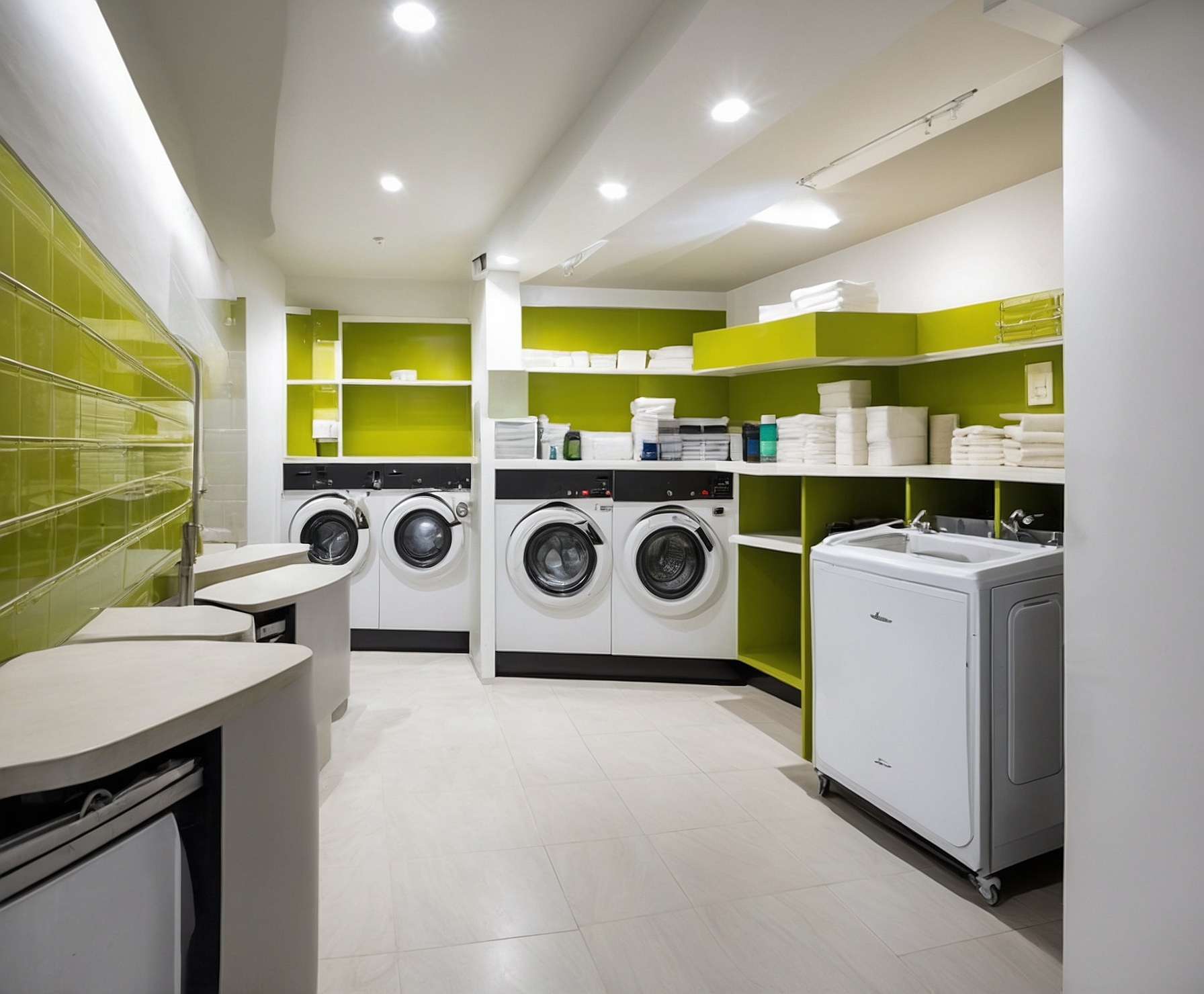 Lavandería autoservicio moderna y eficiente